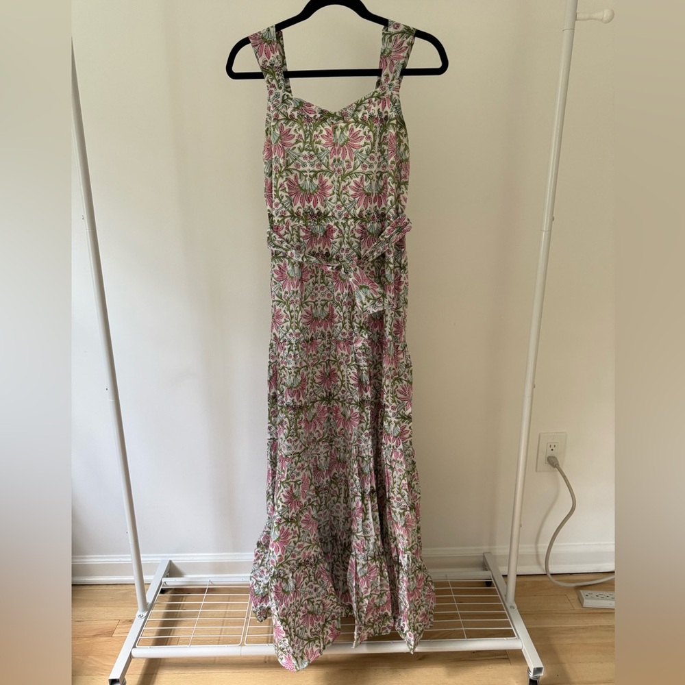 Beau & Ro Floral Block Print Maxi Dress - S